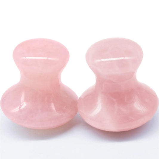 2Pcs Rose Quarts Gua Sha Tools