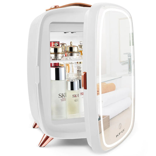 LED Mirror Skincare Mini Fridge